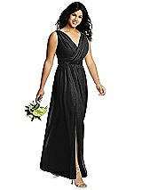 Front View Thumbnail - Black Silver Dessy Shimmer Bridesmaid Dress 2894LS