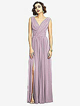 Alt View 1 Thumbnail - Suede Rose Silver Dessy Shimmer Bridesmaid Dress 2894LS