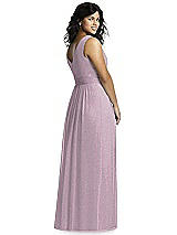 Rear View Thumbnail - Suede Rose Silver Dessy Shimmer Bridesmaid Dress 2894LS