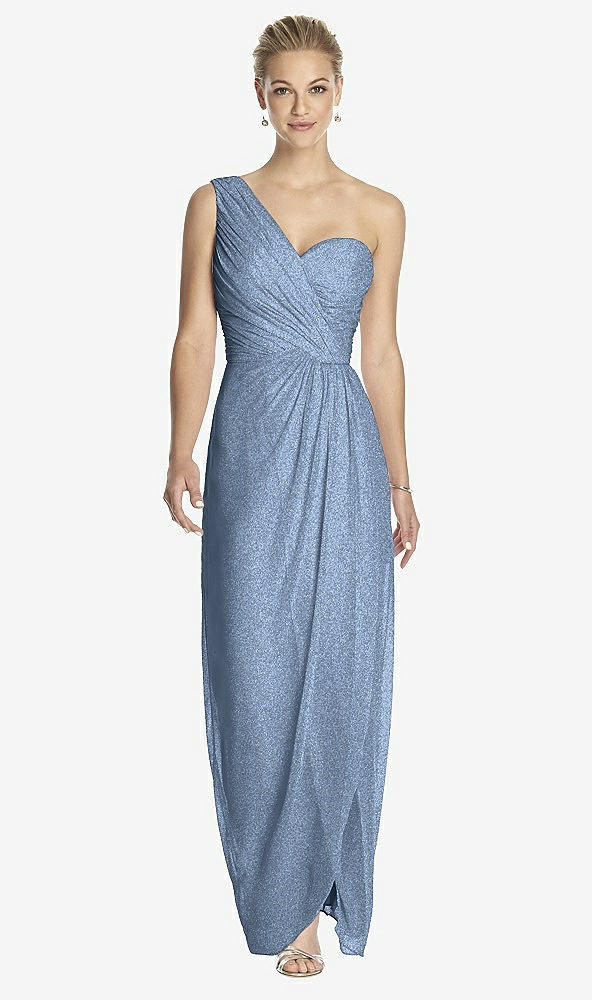 Front View - Cloudy Silver Dessy Shimmer Bridesmaid Dress 2905LS
