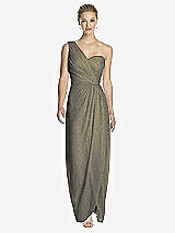 Front View Thumbnail - Mocha Gold Dessy Shimmer Bridesmaid Dress 2905LS