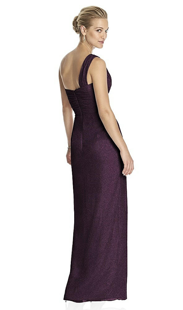 Back View - Aubergine Silver Dessy Shimmer Bridesmaid Dress 2905LS