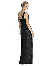 Rear View Thumbnail - Black Silver Dessy Shimmer Bridesmaid Dress 2905LS