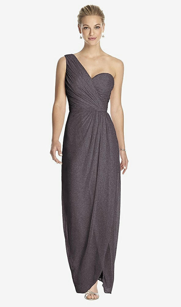 Front View - Stormy Silver Dessy Shimmer Bridesmaid Dress 2905LS