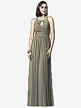 Front View Thumbnail - Mocha Gold Dessy Shimmer Bridesmaid Dress 2906LS