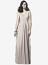 Front View Thumbnail - Taupe Silver Dessy Shimmer Bridesmaid Dress 2907LS