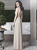 Rear View Thumbnail - Taupe Silver Dessy Shimmer Bridesmaid Dress 2907LS