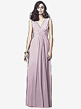 Front View Thumbnail - Suede Rose Silver Dessy Shimmer Bridesmaid Dress 2907LS