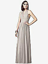 Front View Thumbnail - Taupe Silver Dessy Shimmer Bridesmaid Dress 2908LS