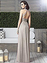 Rear View Thumbnail - Taupe Silver Dessy Shimmer Bridesmaid Dress 2908LS