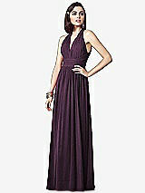 Front View Thumbnail - Aubergine Silver Dessy Shimmer Bridesmaid Dress 2908LS