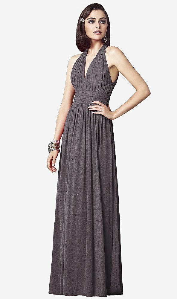 Front View - Stormy Silver Dessy Shimmer Bridesmaid Dress 2908LS