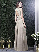 Rear View Thumbnail - Taupe Silver Dessy Shimmer Bridesmaid Dress 2918LS