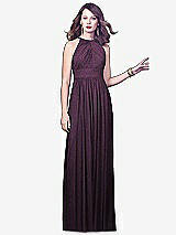 Front View Thumbnail - Aubergine Silver Dessy Shimmer Bridesmaid Dress 2918LS