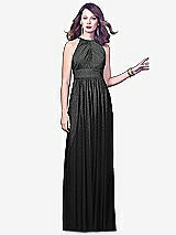 Front View Thumbnail - Black Silver Dessy Shimmer Bridesmaid Dress 2918LS