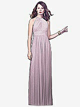 Front View Thumbnail - Suede Rose Silver Dessy Shimmer Bridesmaid Dress 2918LS