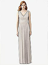 Front View Thumbnail - Taupe Silver Dessy Shimmer Bridesmaid Dress 2955LS