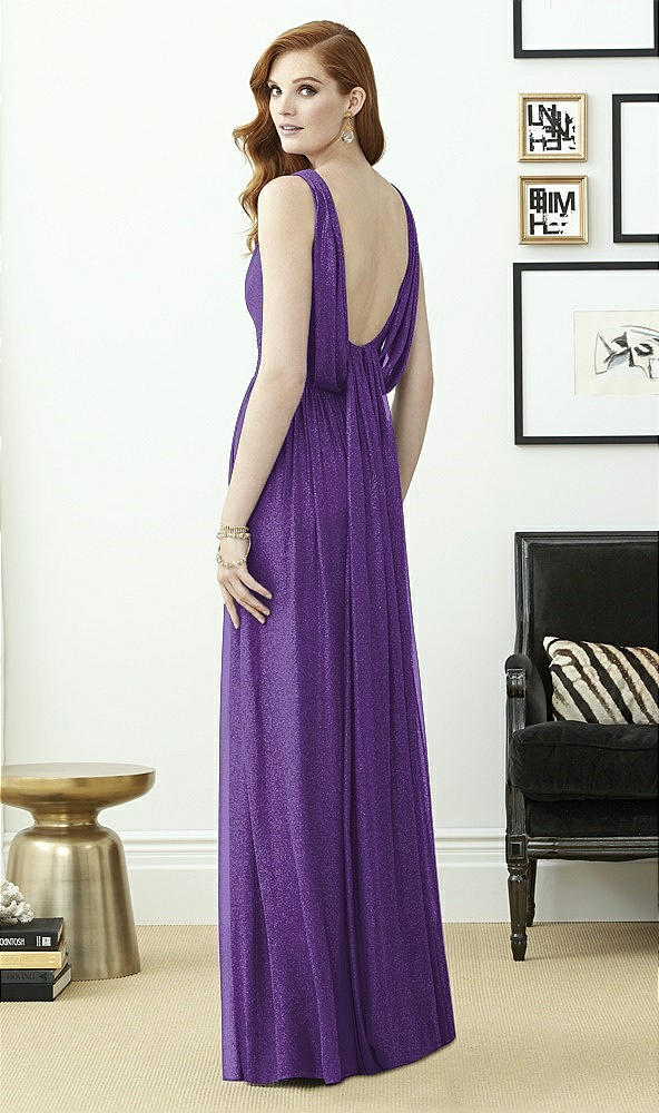Back View - Majestic Gold Dessy Shimmer Bridesmaid Dress 2955LS
