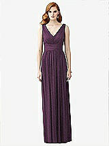 Front View Thumbnail - Aubergine Silver Dessy Shimmer Bridesmaid Dress 2955LS