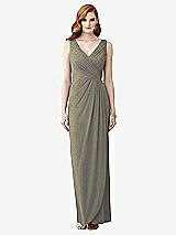 Front View Thumbnail - Mocha Gold Dessy Shimmer Bridesmaid Dress 2958LS