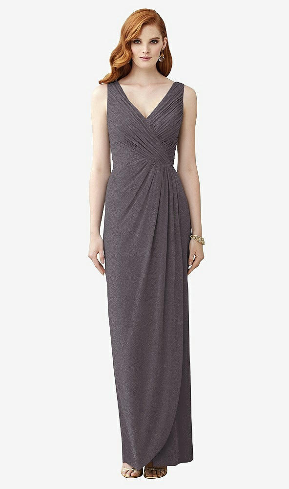Front View - Stormy Silver Dessy Shimmer Bridesmaid Dress 2958LS