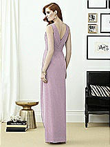 Rear View Thumbnail - Suede Rose Silver Dessy Shimmer Bridesmaid Dress 2958LS