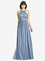 Front View Thumbnail - Cloudy Silver Dessy Shimmer Bridesmaid Dress 2969LS