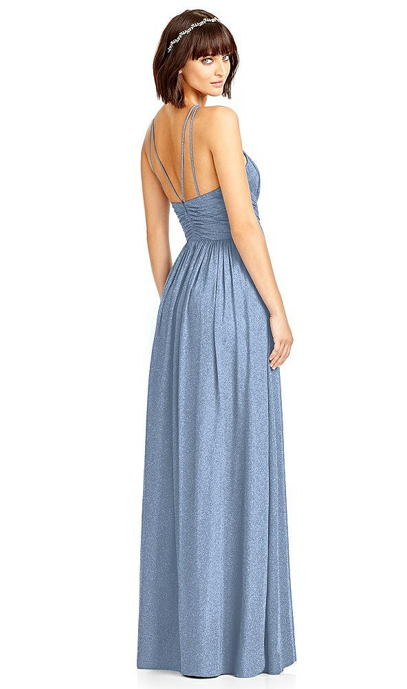 Back View - Cloudy Silver Dessy Shimmer Bridesmaid Dress 2969LS
