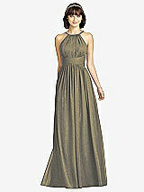 Front View Thumbnail - Mocha Gold Dessy Shimmer Bridesmaid Dress 2969LS