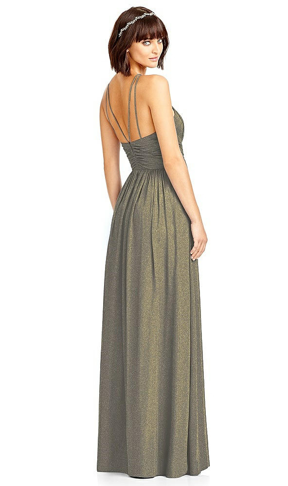 Back View - Mocha Gold Dessy Shimmer Bridesmaid Dress 2969LS