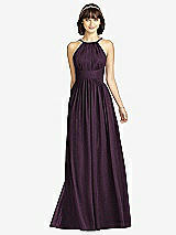Front View Thumbnail - Aubergine Silver Dessy Shimmer Bridesmaid Dress 2969LS