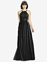 Front View Thumbnail - Black Silver Dessy Shimmer Bridesmaid Dress 2969LS