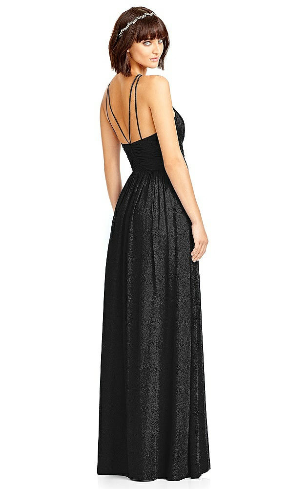 Back View - Black Silver Dessy Shimmer Bridesmaid Dress 2969LS