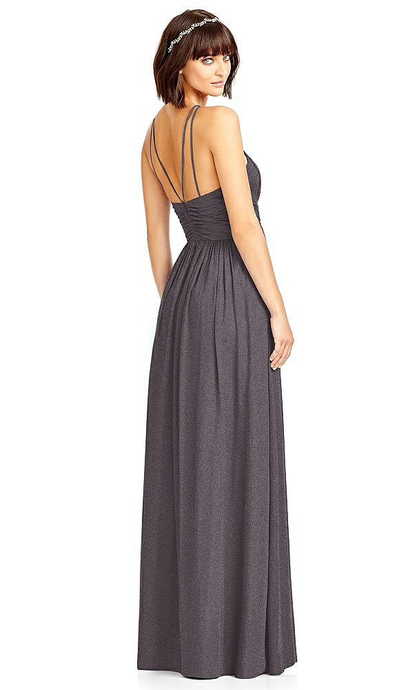 Back View - Stormy Silver Dessy Shimmer Bridesmaid Dress 2969LS
