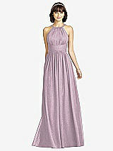 Front View Thumbnail - Suede Rose Silver Dessy Shimmer Bridesmaid Dress 2969LS