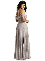 Rear View Thumbnail - Taupe Silver Dessy Shimmer Bridesmaid Dress 2970LS