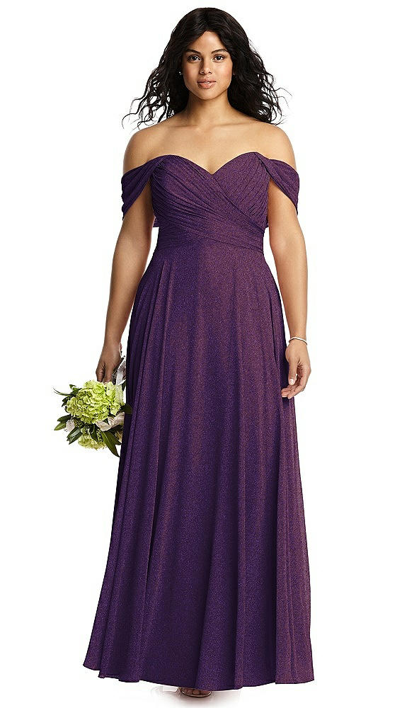 Front View - Majestic Gold Dessy Shimmer Bridesmaid Dress 2970LS