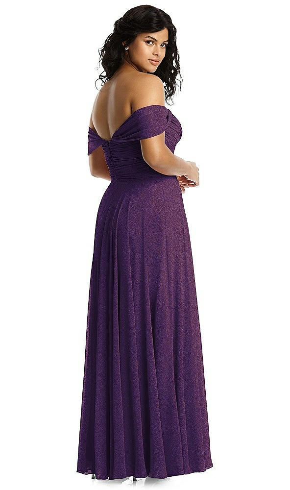 Back View - Majestic Gold Dessy Shimmer Bridesmaid Dress 2970LS