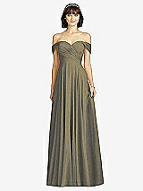 Alt View 1 Thumbnail - Mocha Gold Dessy Shimmer Bridesmaid Dress 2970LS