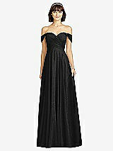 Alt View 1 Thumbnail - Black Silver Dessy Shimmer Bridesmaid Dress 2970LS