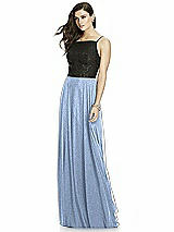 Front View Thumbnail - Cloudy Silver Dessy Shimmer Bridesmaid Skirt S2984LS