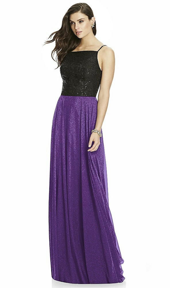 Front View - Majestic Gold Dessy Shimmer Bridesmaid Skirt S2984LS