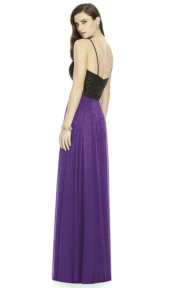 Back View - Majestic Gold Dessy Shimmer Bridesmaid Skirt S2984LS