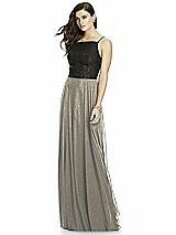 Front View Thumbnail - Mocha Gold Dessy Shimmer Bridesmaid Skirt S2984LS