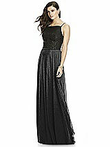 Front View Thumbnail - Black Silver Dessy Shimmer Bridesmaid Skirt S2984LS