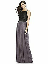 Front View Thumbnail - Stormy Silver Dessy Shimmer Bridesmaid Skirt S2984LS