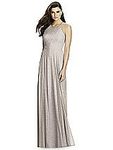 Front View Thumbnail - Taupe Silver Dessy Shimmer Bridesmaid Dress 2988LS