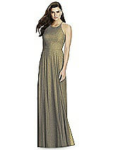 Front View Thumbnail - Mocha Gold Dessy Shimmer Bridesmaid Dress 2988LS