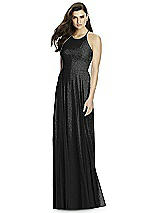 Front View Thumbnail - Black Silver Dessy Shimmer Bridesmaid Dress 2988LS