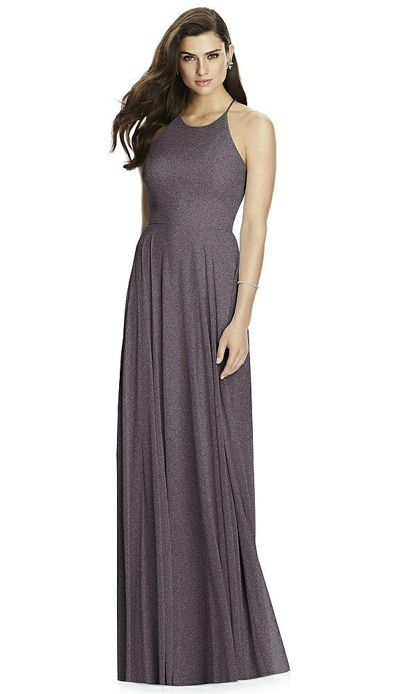 Front View - Stormy Silver Dessy Shimmer Bridesmaid Dress 2988LS